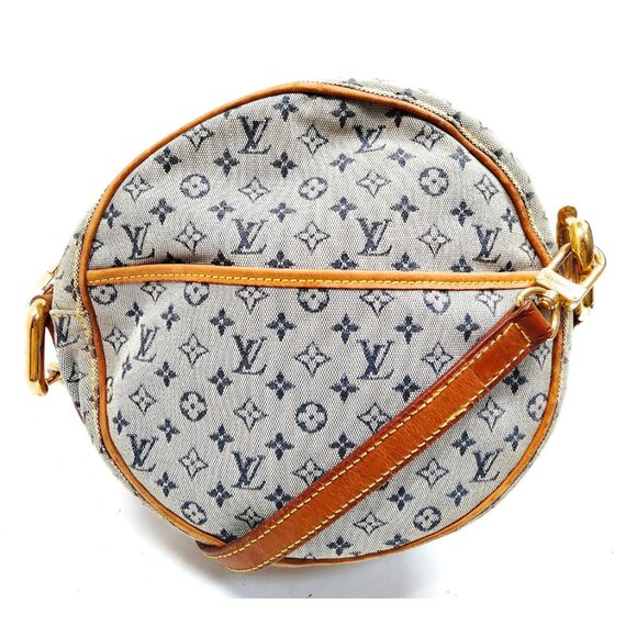 AUTH LOUIS VUITTON Crossbody Mini Jeanne GM Blue Monogram Denim Bag - Picture 1 of 12